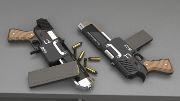 Картинка оружие 3d фон патроны пистолеты
