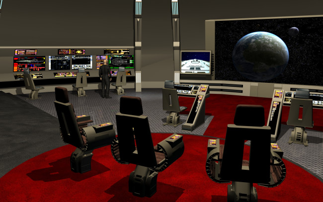 Обои картинки фото видео игры, star trek online, вселенная, полет, космический, корабль, пульт, управления