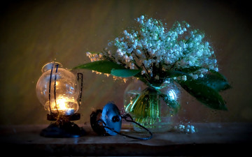 Картинка цветы ландыши фонарь