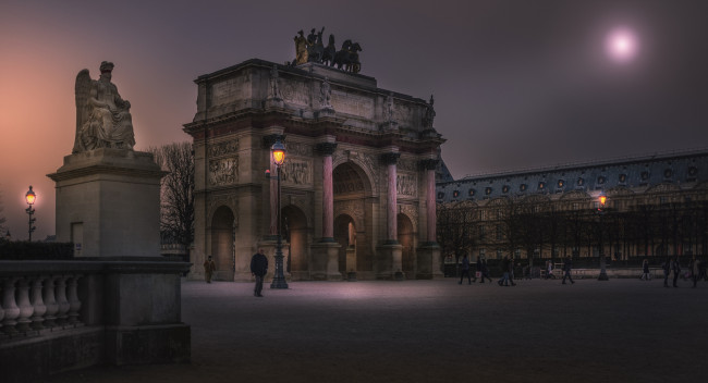 Обои картинки фото paris,  near louvre, города, париж , франция, арка