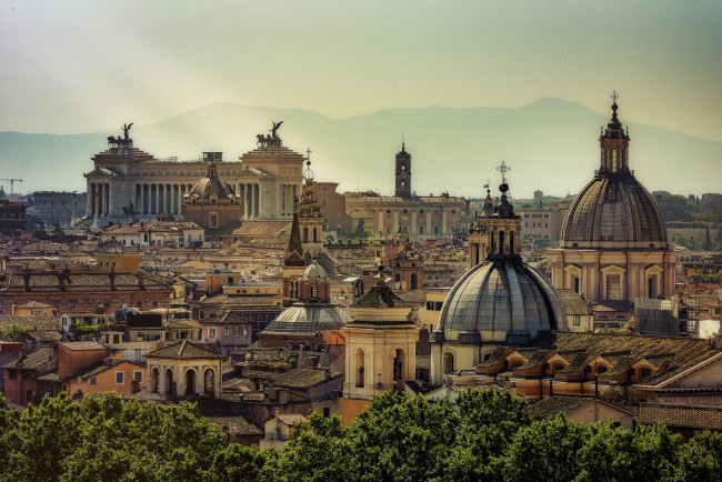 Обои картинки фото rome, города, рим,  ватикан , италия, купола