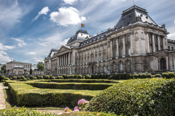 Картинка royal+palace+of+brussels города брюссель+ бельгия панорама