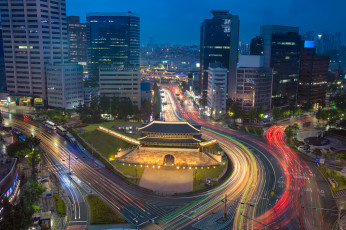 Картинка seoul города сеул+ южная+корея панорама