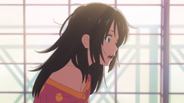 Картинка аниме kimi+no+na+wa фон взгляд девушка