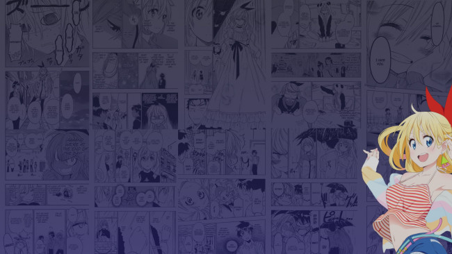 Обои картинки фото аниме, nisekoi, фон, взгляд, девушка