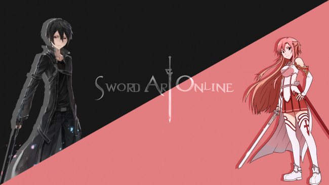 Обои картинки фото аниме, sword art online, фон, взгляд, девушка