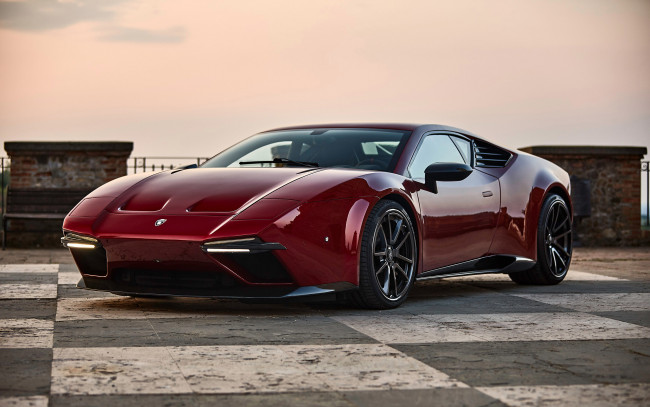 Обои картинки фото 2021 ares design panther progettouno, автомобили, de tomaso, суперкар, красный, спортивное, купе