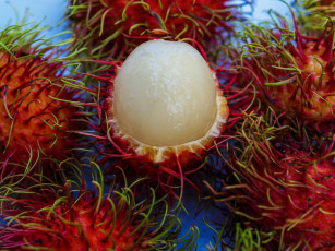 Картинка еда рамбутан экзотический фрукт