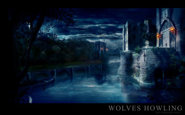 обоя wolves, howling, christian, `tigaer`, hecker, фэнтези, замки