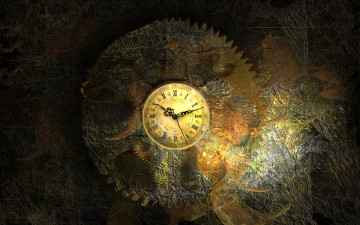 Картинка разное Часы часовые механизмы тёмный фон время стрелки старинные часы