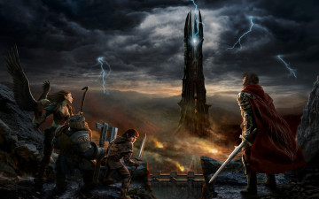 Картинка the lord of rings online rise isengard видео игры башня молнии