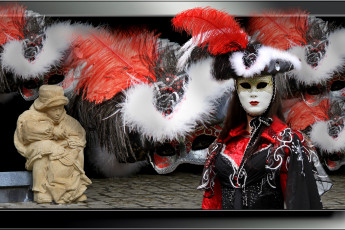 Картинка разное маски карнавальные костюмы карнавал венеция перья