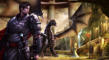 Картинка фэнтези драконы рыцарь