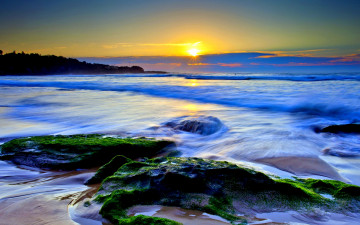 Картинка ocean sunset природа восходы закаты пляж океан закат