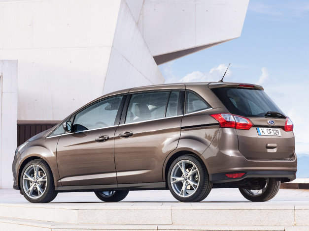 Обои картинки фото автомобили, ford, 2015г, c-max, grand, коричневый