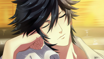 Картинка аниме uta+no+prince-sama парень брюнет арт поющие принцы спит