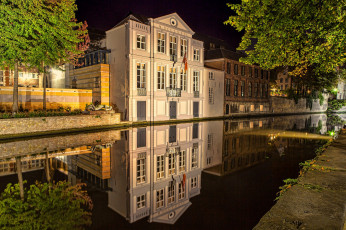 Картинка brugge +belgium города брюгге+ бельгия ночь огни