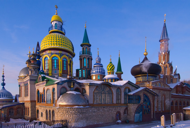 Обои картинки фото города, - православные церкви,  монастыри, старое, аракчино, казань, россия, храм, всех, религий, вселенский, международный, культурный, центр, духовного, единения, архитектурное, сооружение