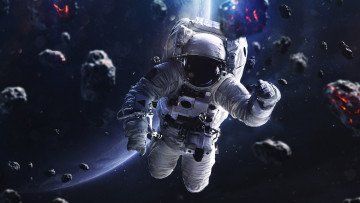 Картинка astro+boy космос астронавты космонавты обломки планета космонавт астероиды скафандр space шлем астронавт