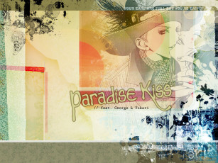 обоя аниме, paradise, kiss