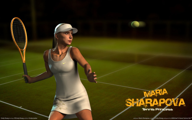 Обои картинки фото maria, sharapova, спорт, 3d, рисованные