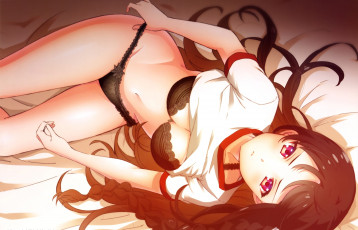 Картинка аниме unknown +другое+ pantsu anime oppai tits boobs panty panties big breast busty bishojo japonese chest brassiere bra