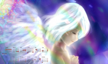 Картинка календари аниме профиль ангел крылья