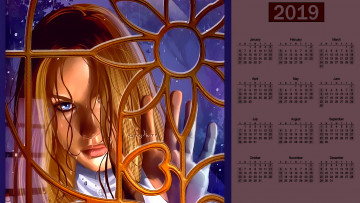 Картинка календари фэнтези девушка взгляд окно