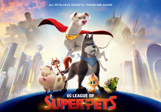 обоя dc league of super-pets || 2022, мультфильмы, dc league of super-pets, cуперпитомцы, постер, персонаж, плакат