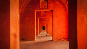 обоя разное, элементы архитектуры, столб, здание, красный, оранжевый, дверные, проемы, архитектура, пакистан