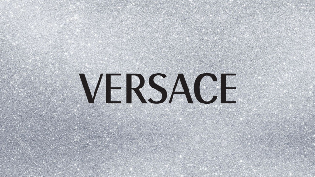 Обои картинки фото бренды, versace, простой, фон, блеск, логотип, бренд