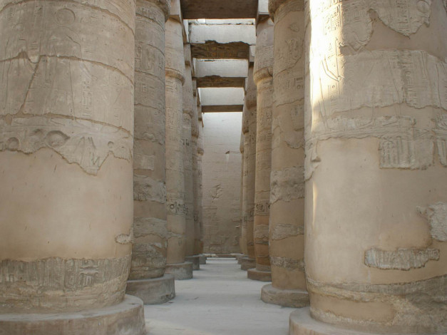 Обои картинки фото колонный, зал, луксор, египет, города, исторические, архитектурные, памятники