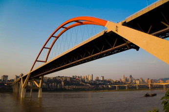 Картинка города мосты река опоры переезд