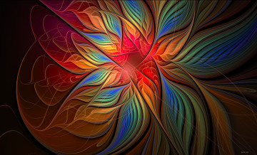Картинка 3д графика fractal фракталы абстракция цвета