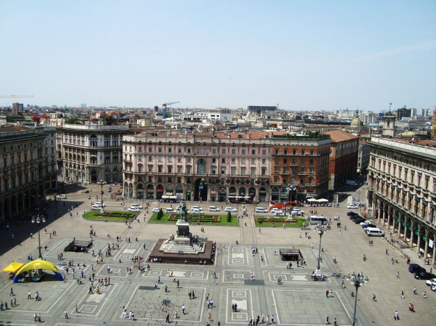 Обои картинки фото piazza, duomo, города, улицы, площади, набережные, италия, милан