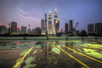 Картинка kuala+lumpur +malaysia города куала-лумпур+ малайзия утро башни