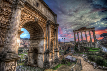 Картинка roman+forum +arch+of+septimius+severus города рим +ватикан+ италия история руины