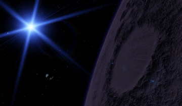 Картинка космос арт планета поверхность звезды