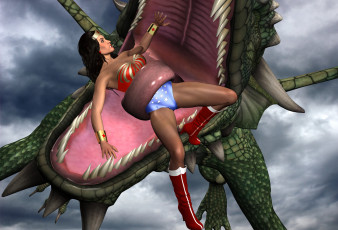 Картинка 3д+графика фантазия+ fantasy девушка взгляд фон дракон