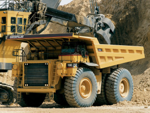 обоя caterpillar 789c, техника, строительная техника, грузовик, авто, самосвал, американец.