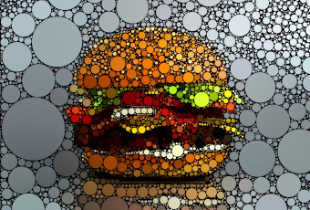 Картинка векторная+графика графика+ graphics круги гамбургер креатив графика
