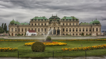 Картинка belvedere+palace города вена+ австрия простор