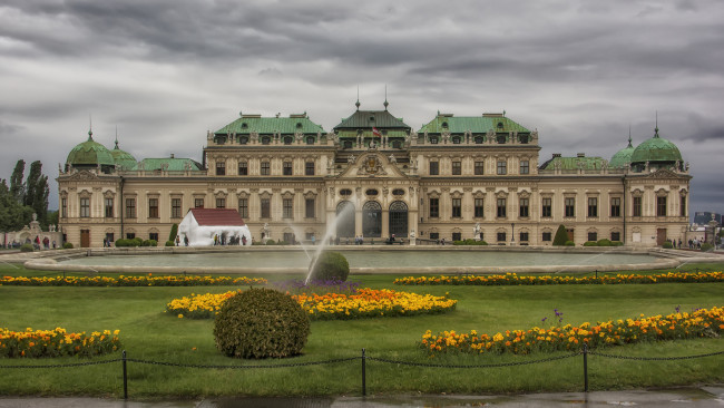 Обои картинки фото belvedere palace, города, вена , австрия, простор