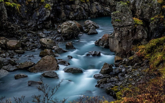 Обои картинки фото природа, реки, озера, исландия, скалы, камни, река