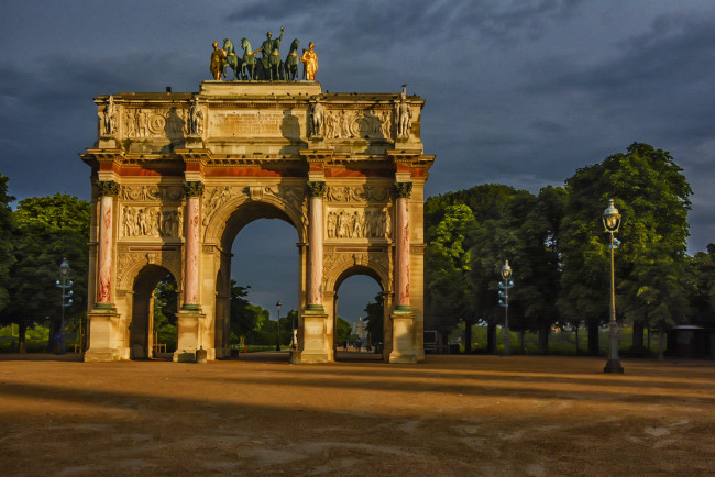 Обои картинки фото arc de triomphe, города, париж , франция, арка