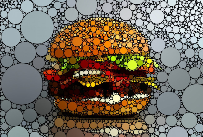 Обои картинки фото векторная графика, графика , graphics, круги, гамбургер, креатив, графика