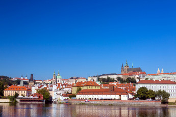 Картинка города прага+ Чехия влтава река