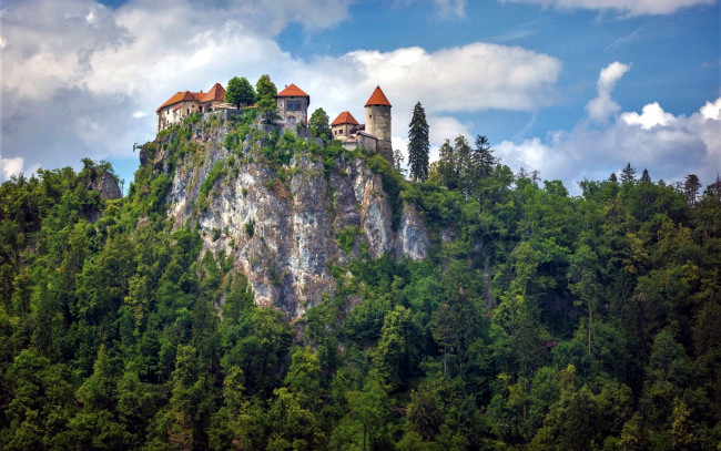 Обои картинки фото города, блед , словения, slovenia, bled, castle