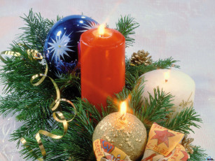 Картинка праздничные новогодние свечи
