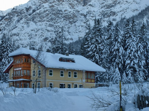 Картинка зима города здания дома